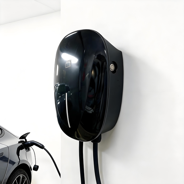 New High Standard Wall-Mounted 7KW 11kW 22KW Type 3 Black LCD Electric Vehicle AC EV Charger with Fast Charging