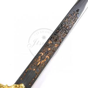 Réplique de l'épée du roi Salomon de luxe du Xe siècle, MS 85 cm, avec manche rouge - Product Image 5