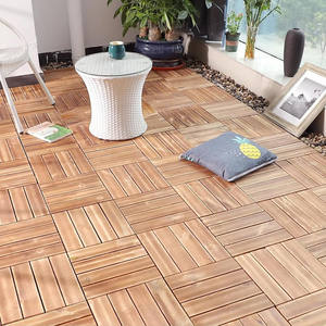 Dalles de terrasse extérieures en bois carbonisé, dalles de sol intérieures imperméables, dalles de terrasse emboîtables - Product Image 6