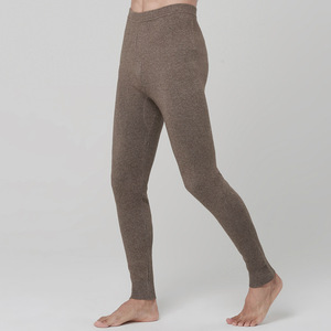 Leggings en <span class=keywords><strong>laine</strong></span> <span class=keywords><strong>pure</strong></span> épaisse Qiaoyatou 100% pour femmes, <span class=keywords><strong>pantalon</strong></span> thermique à taille haute en <span class=keywords><strong>laine</strong></span> pour hommes, automne-hiver - Product Image 3