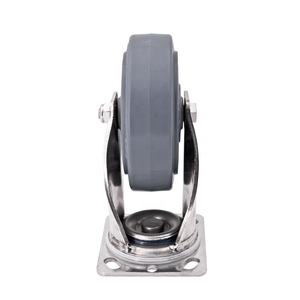 Tpr घूमने वाली स्विवेल फिक्स्ड ट्रॉली कैस्टर व्हील 6 इंच पीपी कोर बॉल असर वाली गैल्वेनाइज्ड आयरन कैस्टर व्हील औद्योगिक कैस्टर - Product Image 3