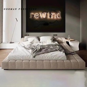 <span class=keywords><strong>Lit</strong></span> en cuir minimaliste italien léger luxe moderne simple Internet célébrité <span class=keywords><strong>étage</strong></span> tatami <span class=keywords><strong>lit</strong></span> <span class=keywords><strong>double</strong></span> chambre principale - Product Image 3