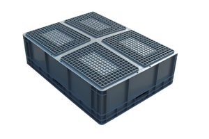 Eu8622 Nặng Nhựa Hộp Rắn Stackable Hậu Cần Lưu Trữ Doanh Thu Bin Tái Sử Dụng EU Nhà Máy Giá - Product Image 3