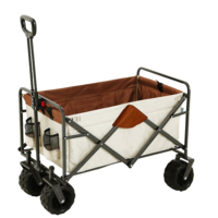 Chariot de plage pliant Fuxtec-Chariot pliable robuste pour le camping et l'extérieur