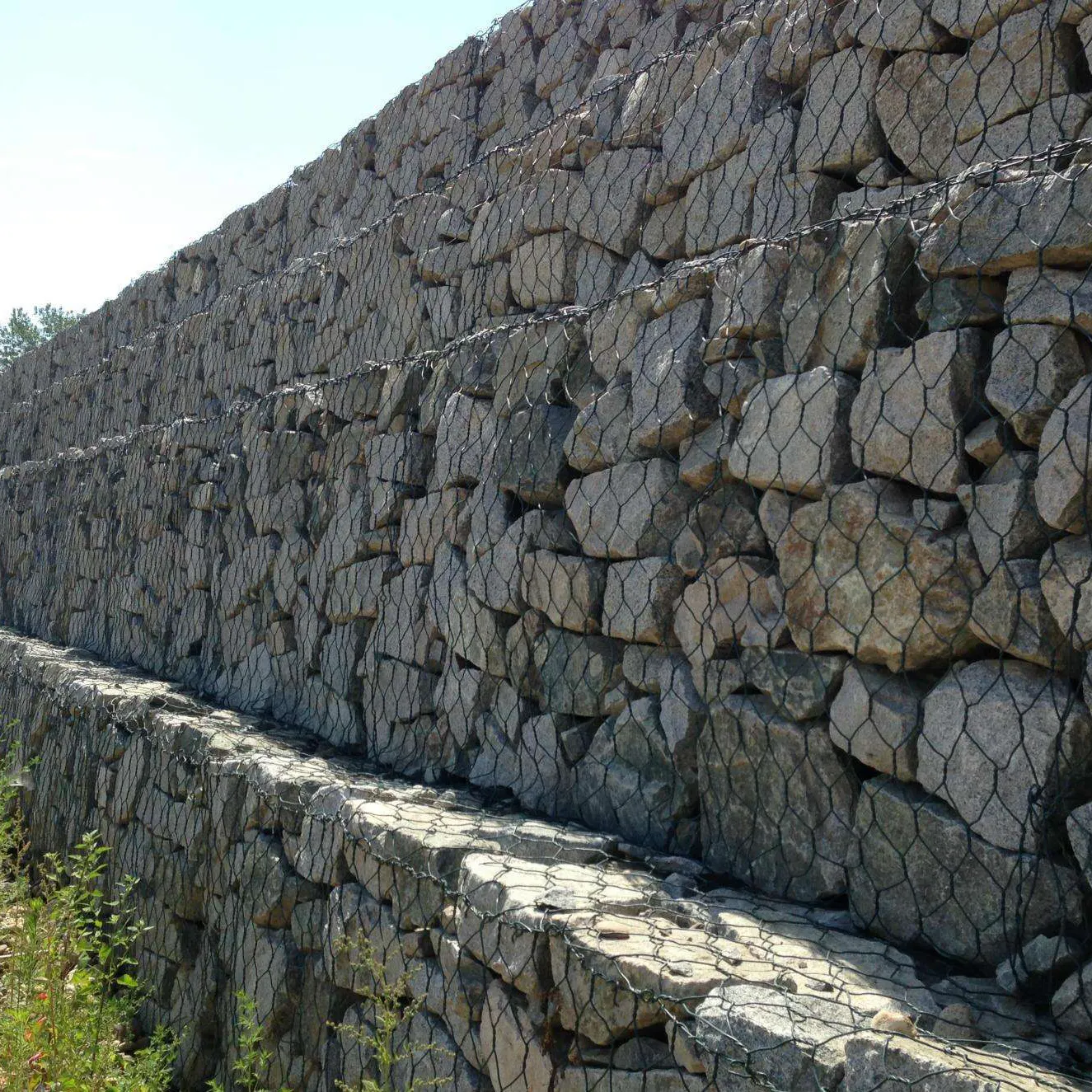 Leadwalking di alta qualità nuovo tipo di gabbione in metallo Wovean Gabion cina 2.0*0.5 * dimensioni 0.5 tondeggiante Gabion intrecciato zincato