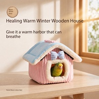 Nichoir d'hiver chaud pour oiseaux, Nid de perroquet en peluche épaisse, Cabane pour cage à oiseaux pour perruche, calopsitte, petit oiseau de compagnie, Grotte de sommeil chaude