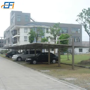 Waterproof Residential Solar Carport Mounting System With Solar Panel PV Module 10KW 12KW 15KW