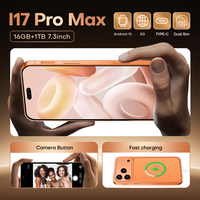 Nuevo Teléfono Inteligente I17 Pro Max Octa Core LTE/CDMA Versión Global con Doble SIM, 16 GB + 1 TB, Reconocimiento Facial, HD 90 Hz