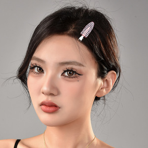 Barrette à cheveux en acrylique de style coréen avec logo personnalisé QianJin, pour fête, Noël, avec logo imprimé - Décoration de cheveux - Product Image 2