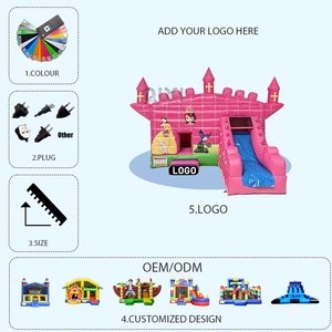 Jump House <b>Inflatable</b> <b>Bouncer</b> pink Bounce House <b>Inflatable</b> Small Jumping Castle for Kids Indoor Jumping Castle for Kids - Product Image 5