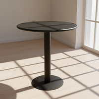 Table de bar en métal durable, style moderne et simple, pour usage commercial extérieur, idéale pour hôpitaux, restaurants, jardins et dégustations de vin.