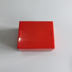 Nueva moda portátil de plástico plana 12,4*7*9,1 cm rojo plásticos 10 monedas cajas de almacenamiento - Product Image 5