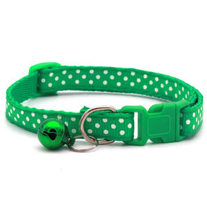 <span class=keywords><strong>Collar</strong></span> de nailon con lunares para mascotas 1,0 con campana, patrón sólido, <span class=keywords><strong>Collar</strong></span> para perros y gatos, stock listo para venta al por mayor con decoración de cinta - Product Image 3