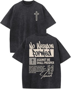 T-shirt en coton délavé à l'acide de haute qualité, personnalisable avec logo, effet vieilli, grammage lourd 230 g/m², coupe oversize, style vintage, vente en gros - Product Image 3