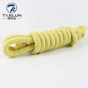 Special for Fire Fighting 8mm Aramid Core Braided Fireproof Rope 100% Natural Color