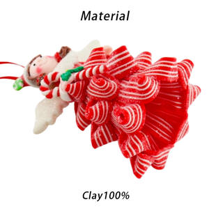 فتاة ملاك صغيرة لعيد الميلاد مصنوعة يدويًا بأجنحة متلألئة زينة دلاية لشجرة الكريسماس ملاك مع زينة هدايا حفلات حمراء - Product Image 5