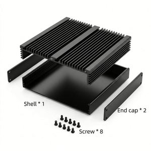 EBM Custom CNC Machined Aluminum Alloy 6063-T5 Anodized Control Box Fanless IPC <b>Enclosure</b> IP54 215x205x53mm Guangdong - Product Image 2