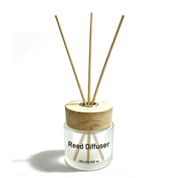 Diffuseur à bâtonnets en verre dépoli 120 ml, huile parfumée d'aromathérapie naturelle au rotin, parfum d'ambiance pour salon, chambre et bureau