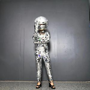 Mono de espejo Sexy Party Girl Women Menstage Show Nightclub <span class=keywords><strong>GOGO</strong></span> Party Costume - Product Image 1