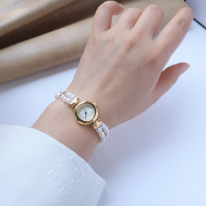 Correa de Reloj de Perlas Naturales de Alta Gama 7A, Esfera Tridimensional de Nácar Natural, Estilo Pulsera, Lujo Ligero - Product Image 2