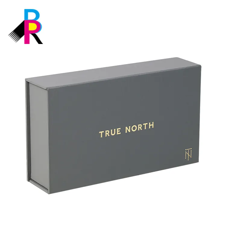 Customized Logo Luxury Design Golden Foil Cosmetic Packaging Paper Gift Magnetic Box