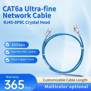 Câble Patch Cat6 UTP Slim 25cm 28AWG Transparent Connecteur <span class=keywords><strong>RJ45</strong></span> Câble Réseau Ultra Fin Cat6A Cordon Ethernet Ultra Mince - Product Image 2