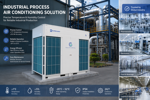 เครื่องปรับอากาศแบบตั้งพื้น VRF ประหยัดพลังงาน DX สำหรับคลังสินค้า พร้อมมอเตอร์คอมเพรสเซอร์อัตโนมัติ ใช้สารทำความเย็น R410A - Product Image 2
