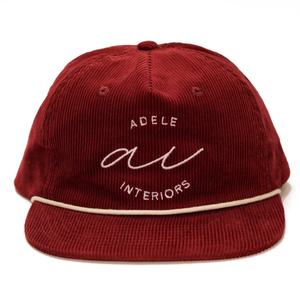 Gorras de Pana Rojas Personalizadas con Cierre a Presión, Gorras de 5 Paneles con Logotipo Bordado, Gorras Desestructuradas - Product Image 1