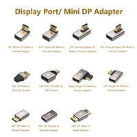 Adaptateur d'extension Xput en alliage d'aluminium 8K Ultra HD, convertisseur de prise DP mâle vers femelle, logo OEM personnalisé pour PC de bureau
