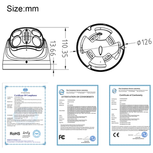 OEM 8MP Dual Lens PoE <span class=keywords><strong>IP</strong></span> Metal Dome CCTV Cámara panorámica Visión nocturna 180 grados a todo color Detección de personas/vehículos Cámara 4K - Product Image 4