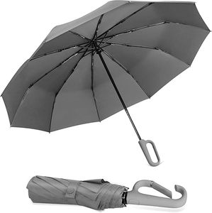 Parapluie pliant portable entièrement automatique de haute qualité avec boucle annulaire, couleur et logo personnalisables, imperméable et coupe-vent pour adultes - Vente en gros - Product Image 3