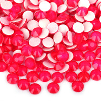Autocollant en verre cristal diamanté à base adhésive, effet néon fluorescent, pour estampage à chaud, accessoires de bricolage pour ongles et vêtements