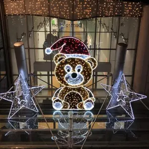 LEDテディベアクリスマスデコレーションショッピングモールホテル