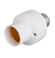 Konverter Soket AC100-240V E27 dengan Sensor Gerak PIR, Dudukan Lampu LED E27, Saklar Cerdas, Penyangga Bohlam Lampu