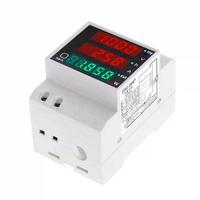 D52-2047 Din Rail Voltmeter pengukur daya, Ammeter Digital multifungsi