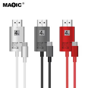 הנמכר ביותר גבוהה מהירות OEM 2M 4K 60HZ סוג-c כדי <span class=keywords><strong>HDMI</strong></span> ממיר כבל 12-אינץ כבל <span class=keywords><strong>HDMI</strong></span> סוג C תמיכת HDCP נטפליקס - Product Image 3