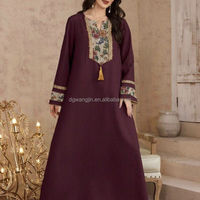 Robe musulmane élégante et tendance, vêtements islamiques grande taille, fabrication sur mesure, vente en gros, robe Abaya pour femmes avec strass