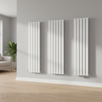 Radiateur de Chauffage Anthracite Vertical Mural Moderne à Double Panneau Plat Central pour la Maison