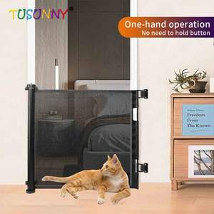 Nouvelles portes rétractables innovantes porte de barrière pour bébé porte de sécurité porte pour chien porte de bébé en PVC pour escaliers - Product Image 2
