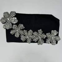 Ensembles Bandeau 2 Pièces Haut Fleur Diamant Sans Bretelles Jupes Longues Tenues de Soirée Fournisseur de Robes pour Femmes en Gros