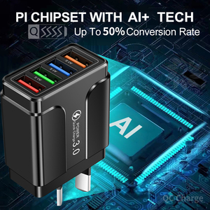 Chúng tôi/EU/AU nhanh chóng phí adapter <span class=keywords><strong>4</strong></span> <span class=keywords><strong>USB</strong></span> phí điện thoại 3.1A tường Sạc Adapter tương thích nhanh chóng sạc cho iPhone Samsung Huawei - Product Image 4