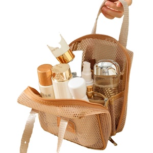 Meilleure vente Pochette de maquillage de voyage en maille de nylon personnalisée Trousse de toilette avec option personnalisée - Product Image 1