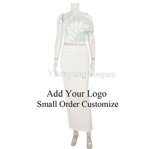 Vestido Largo sin Cintura de Verano, Nuevo, de Fábrica/ODM, Conjunto de <span class=keywords><strong>2</strong></span> Piezas, Estilo Imperio, Ropa Sencilla de Alta Calidad para Mujer - Product Image 4