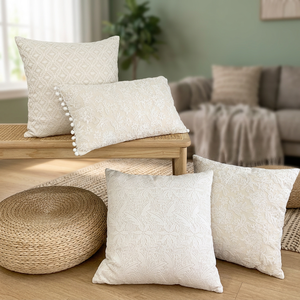 Housse de coussin brodée en dentelle de luxe style français, fraîcheur et qualité supérieure, tridimensionnelle, pour hôtel et maison, tricotée - Product Image 3
