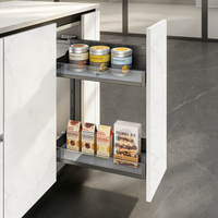 ARTSTEEL Panier à Épices Coulissant Moderne Universel Droit/Gauche avec Finition Verre pour Armoire de Cuisine Étroite