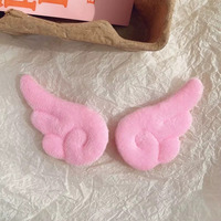 1 Paire d'ailes d'ange en peluche, broche décorative pour sac, style Y2K, gothique Lolita, ailes d'ange en peluche moelleuses, broche décorative pour sac