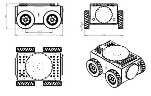 Chasis Robótico con Ruedas a Prueba de Explosiones para la Industria Petroquímica y del Gas, Tracción en las 4 Ruedas, Batería de Iones de Litio de 48V70Ah - Product Image 2