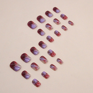 <span class=keywords><strong>Faux</strong></span> ongles press-on faits à la main, transparents effet glace, pour l'été, vente en gros, fabriqués en Chine - Product Image 4