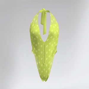 Elegante Traje de Baño de Una Pieza Personalizado con Cierre Frontal y Lazos Traseros para Vacaciones en Resorts de Playa y Glamour Junto a la Piscina - Product Image 1