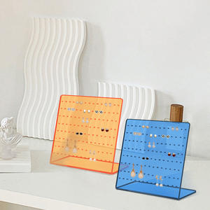 カスタム環境にやさしいポリッシュL字型アクリルジュエリー & 収納ディスプレイスタンドイヤリング装飾用展示プロモーション - Product Image 2